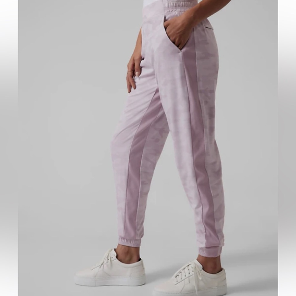 Athleta Light Pink Camouflage Joggers